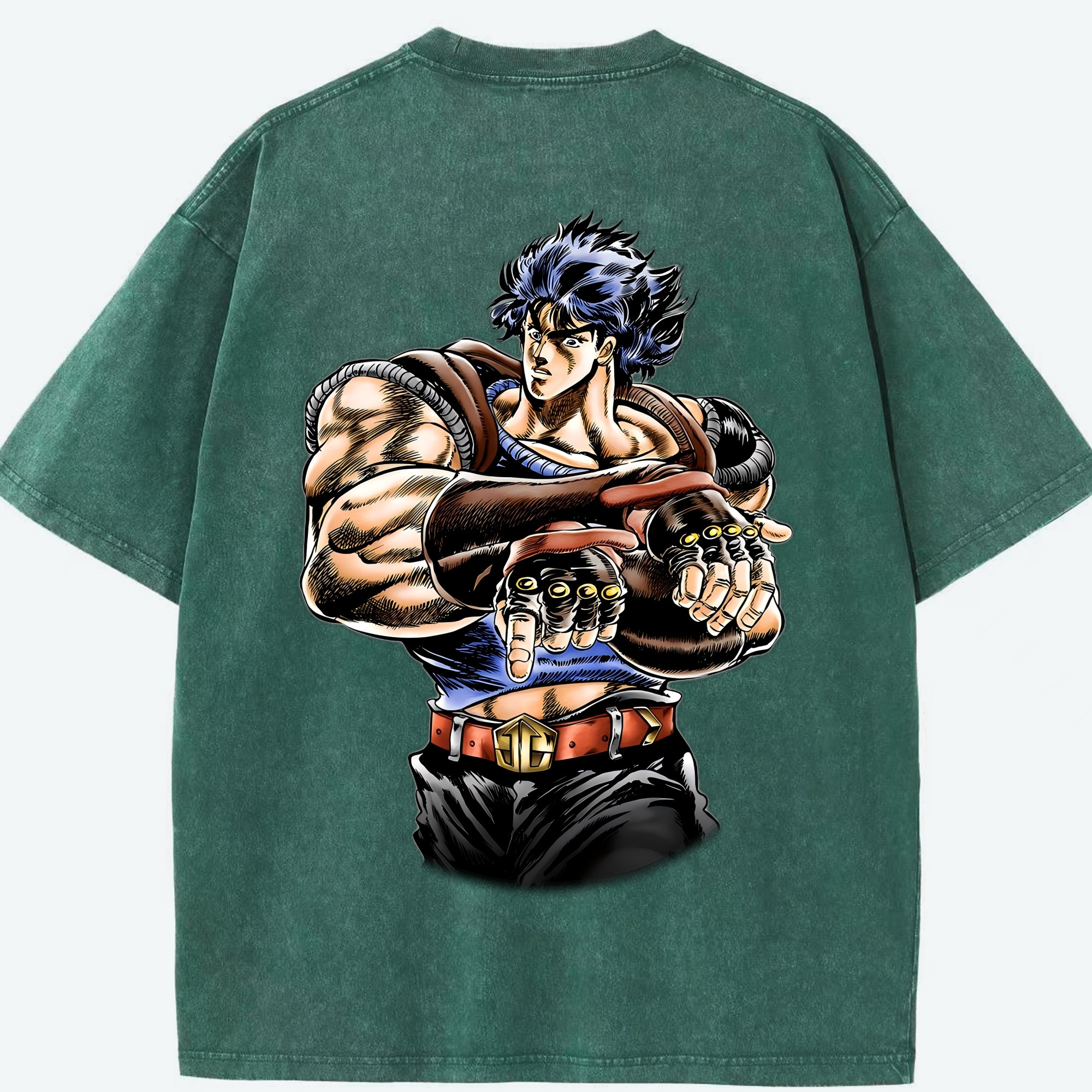 （画像用） ジョジョの奇妙な冒険 /ジョナサン?ジョースター JoJo's Bizarre Adventure Jonathan Joestar 綿100% ヴィンテージ風 半袖Tシャツ（背面プリント）